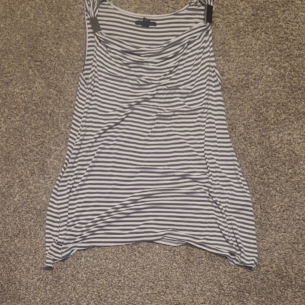 Kenneth Cole New York Monochrome Striped Tank Top